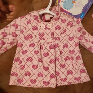 Heart peacoat sweater with hood